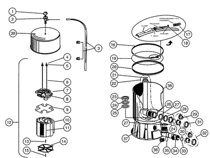 American Titan SS DE Filter Parts