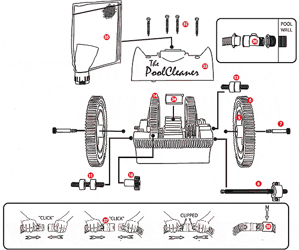 Poolvergnuegen Four-Wheel Pressure Cleaners