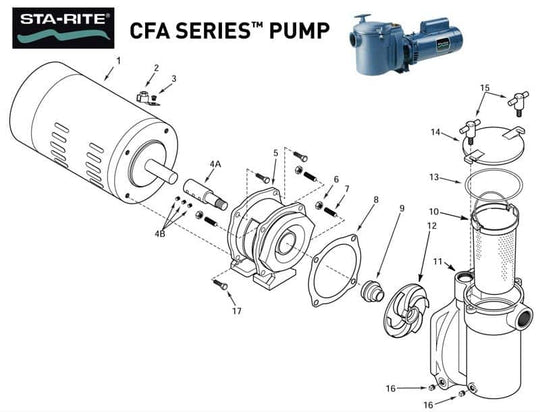 Sta-Rite CFA Commercial Pool Pump Parts