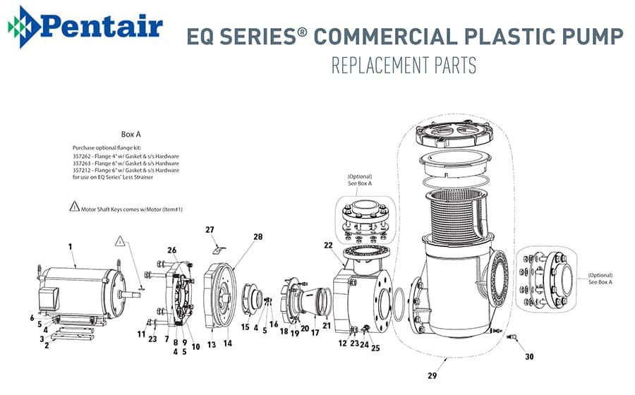 Pentair EQ Commercial Pump Parts