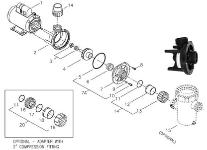 Aqua-Flo FMCP Spa Pump Parts