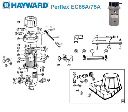 Hayward Perflex EC65A/75A DE Filter Parts