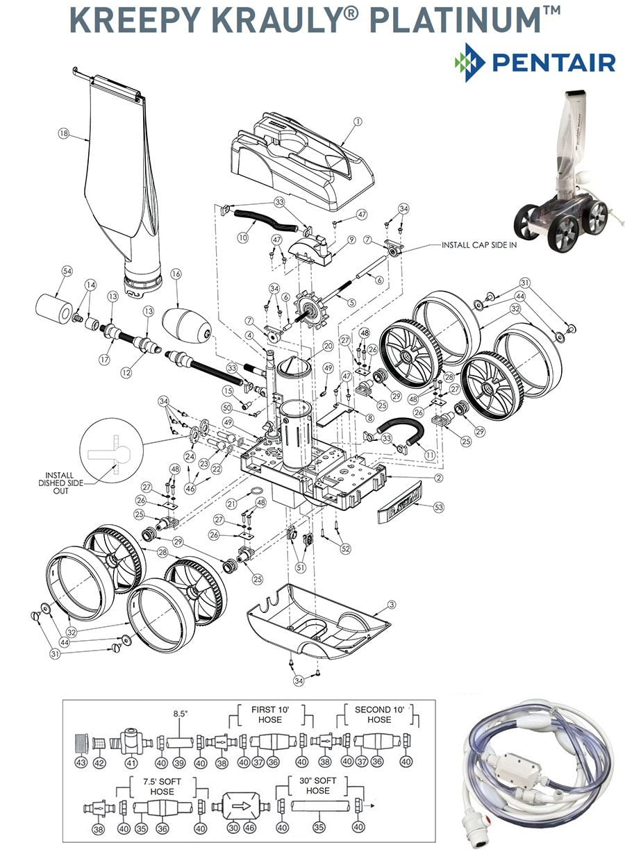 Kreepy Krauly Platinum Cleaner Parts, 2012 Model