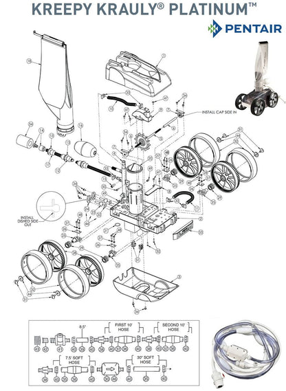 Kreepy Krauly Platinum Cleaner Parts, 2012 Model