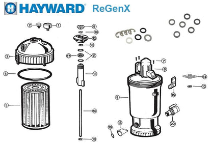 Hayward ReGenX DE Filters Filter Parts