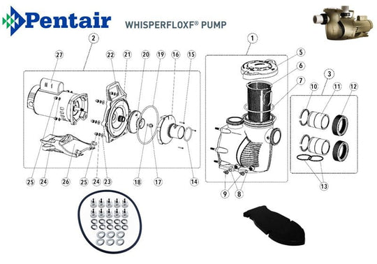 Pentair WhisperFloXF Pump Parts