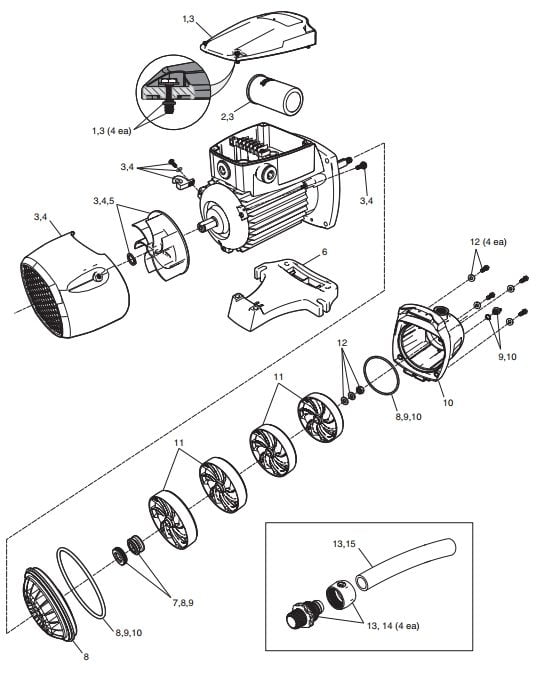 Polaris Booster Pump, 0.97 HP, 115/230v (PB4SQ)