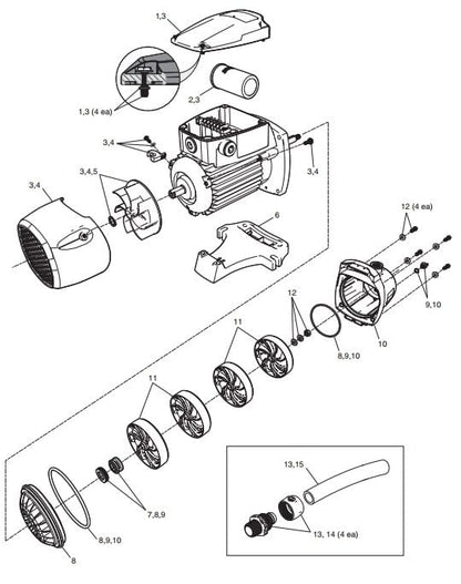 Polaris Booster Pump, 0.97 HP, 115/230v (PB4SQ)