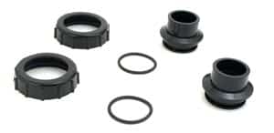 Pentair Bulkhead Union, 1.5 in. x 2 in. (set) ,black (After 11/98) (270004)