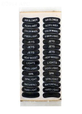 Pentair Intellitouch Outdoor Label Set (520283)