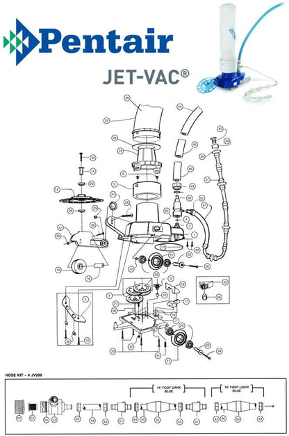Pentair Jet Vac Pool Cleaner Parts