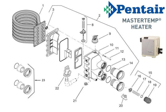 Pentair MasterTemp Heater, Water System Parts