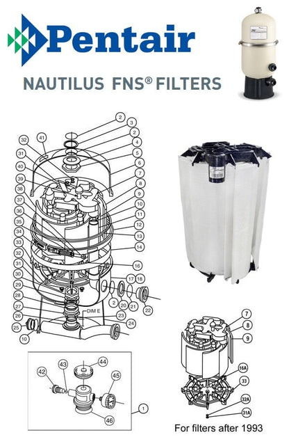 Pentair (PacFab) Nautilus FNS Filter Parts