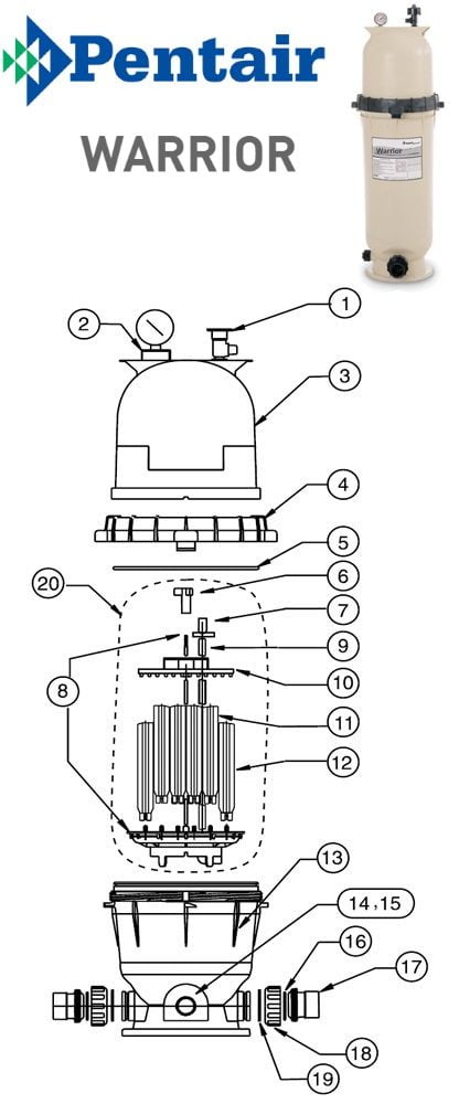 Pentair Warrior DE Filter Parts
