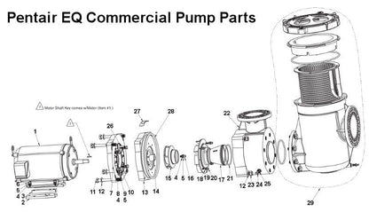 Pentair EQ Commercial Pump Parts