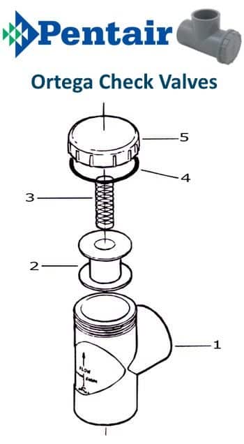 Pentair/Ortega Check Valve Parts