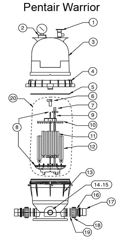 Pentair Warrior DE Filter Parts