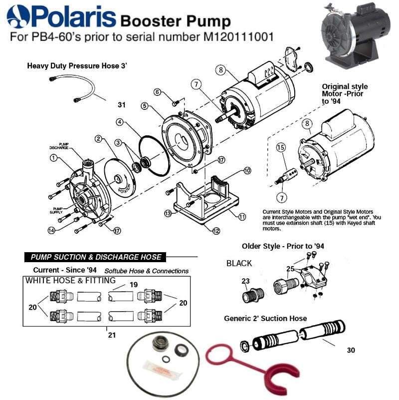 Polaris® Booster Parts (Models 2011 and Prior)