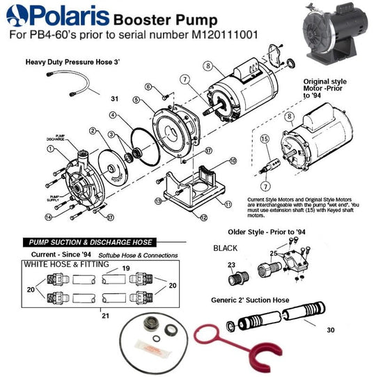 Polaris® Booster Parts (Models 2011 and Prior)