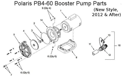Polaris® PB460 Booster Pump Parts (2012 and After)