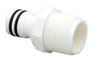 Polaris® 180 Quick Disconnect Plug, NPTM, Plastic, w/2 O-Rings (D-23)