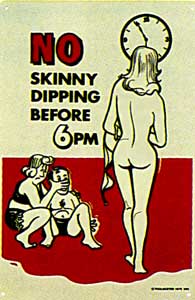 Poolmaster No Skinny Dipping #2 Sign (41356)