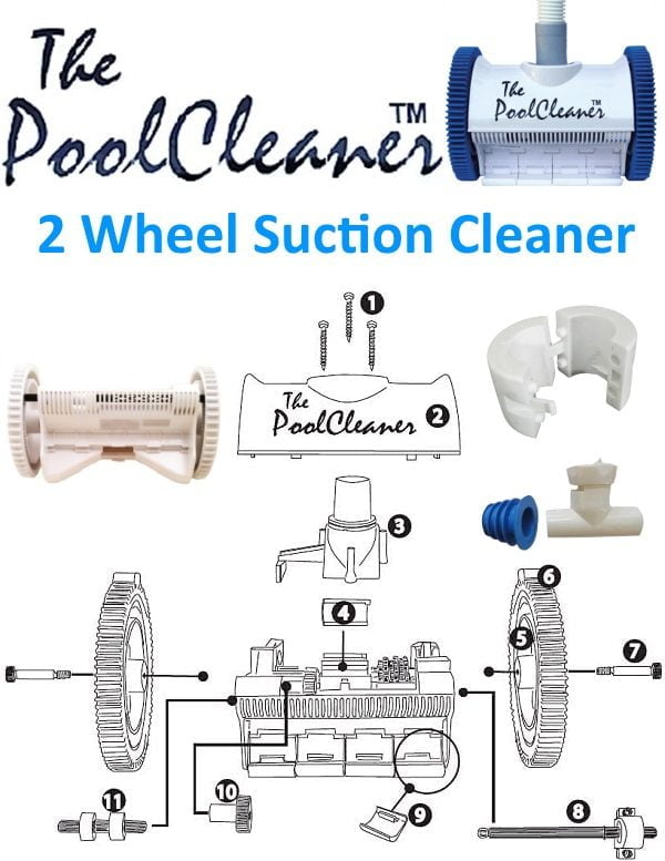 Poolvergnuegen (Jacuzzi Tracker) Two Wheel Suction Cleaners