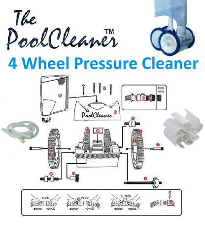 Poolvergnuegen Four-Wheel Pressure Cleaners
