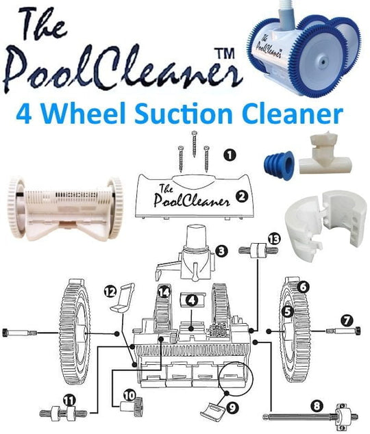 Poolvergnuegen (Jacuzzi Tracker) Four-Wheel Suction Cleaners
