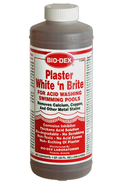 Bio-Dex Plaster White'n'Brite, Acid Wash Additive, 1 Qt. (PWB32)