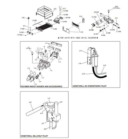 Raypak (Rheem) RP2100 Stanadard Heater Parts
