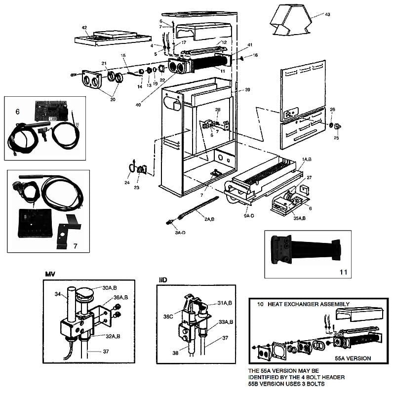 Raypak (Rheem) Versa Heater Parts