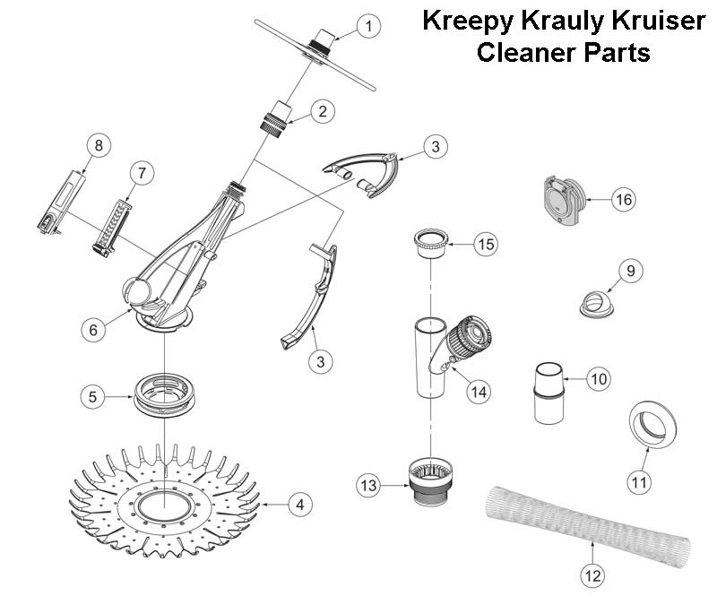 Kreepy Krauly Kruiser Pool Cleaner Parts 2011 and Earlier Models