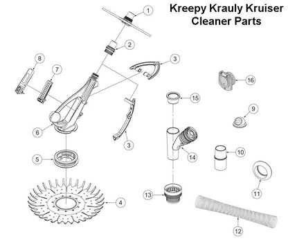 Kreepy Krauly Kruiser Pool Cleaner Parts 2011 and Earlier Models