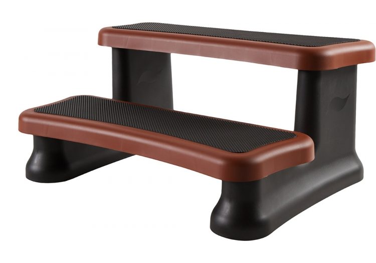SmartStep - Redwood Brown color, Slip-Resistant, 2 steps, for Round or Square Spas (SMST-RED)