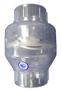 Spears Clear PVC Swing Check Valve, 2.0 in. (S1520C20)