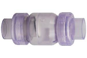 Spears Clear PVC Union Swing Check Valve, 1.0 in. Slip x Slip (S1720C10)