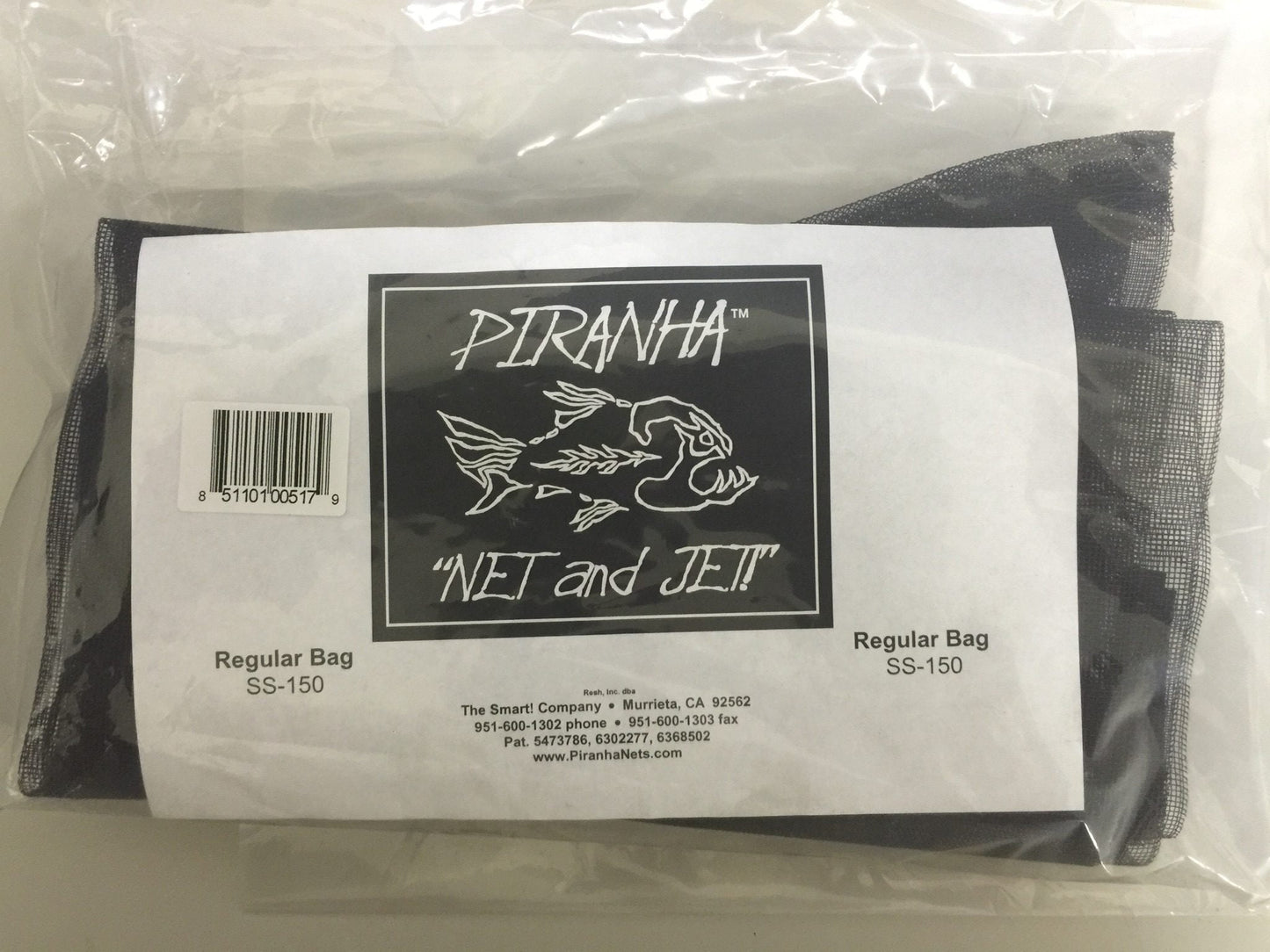 Smart Co. Piranha Repl. Bag Only, Standard, Black (SS-150)