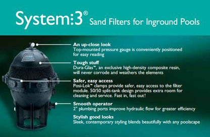 Sta-Rite System 3 Sand Filter, 2.4 Sq. Ft COMPLETE FILTER (S7S50)