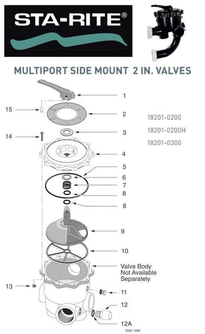 Sta-Rite 2.0 in. Multiport Valve Parts