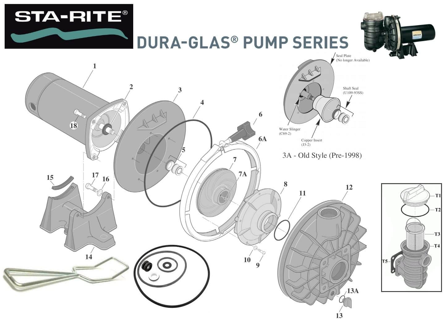 Sta-Rite Dura-Glas Pump Parts
