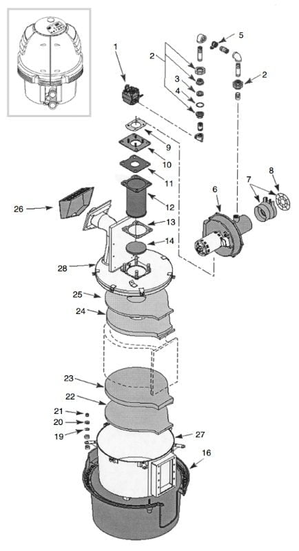 Sta-Rite Max-E-Therm Burner Parts