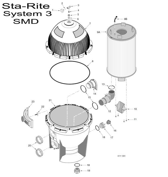 Sta-Rite SMD Modular DE Filter Parts
