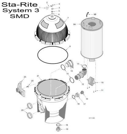 Sta-Rite SMD Modular DE Filter Parts