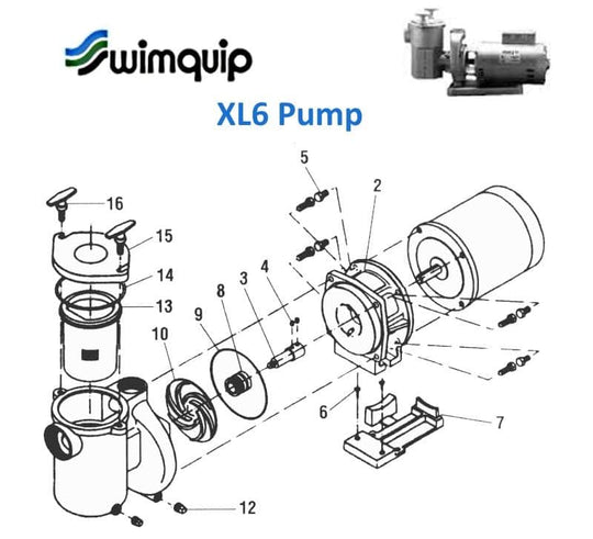 Swimquip XL6 Pump Parts