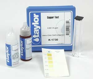 Taylor Copper Test Kit, .05 to 1.0 ppm (K-1730)