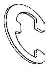 2.0 PVC Slide PF Stainless Steel E-Clip Retainer (27-3057) (V36-120)