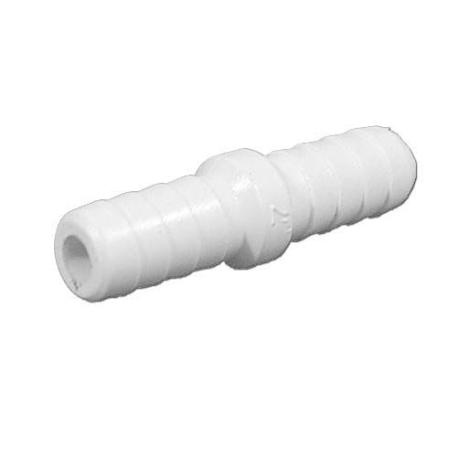 WaterWay PVC Ribbed Barbed Coupling, 3/8 in. RB x 3/8 in. RB, White (419-1000)