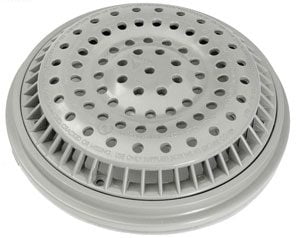 WaterWay Main Drain Frame & Grate, 8 in. Round, Gray (640-2317)