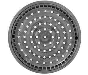 WaterWay Main Drain Frame & Grate, 8 in. Round, Dark Gray (640-2319DKG)
